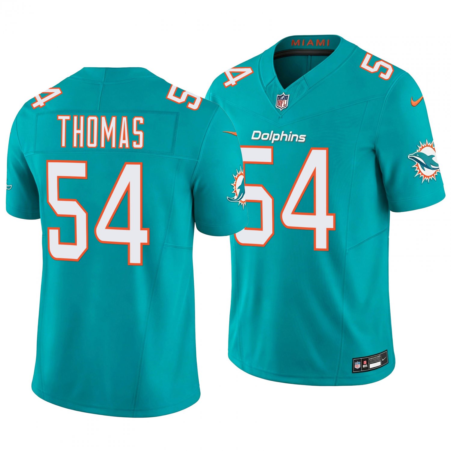 Miami Dolphins #54 Zach Thomas Aqua Men's&Youth Jersey