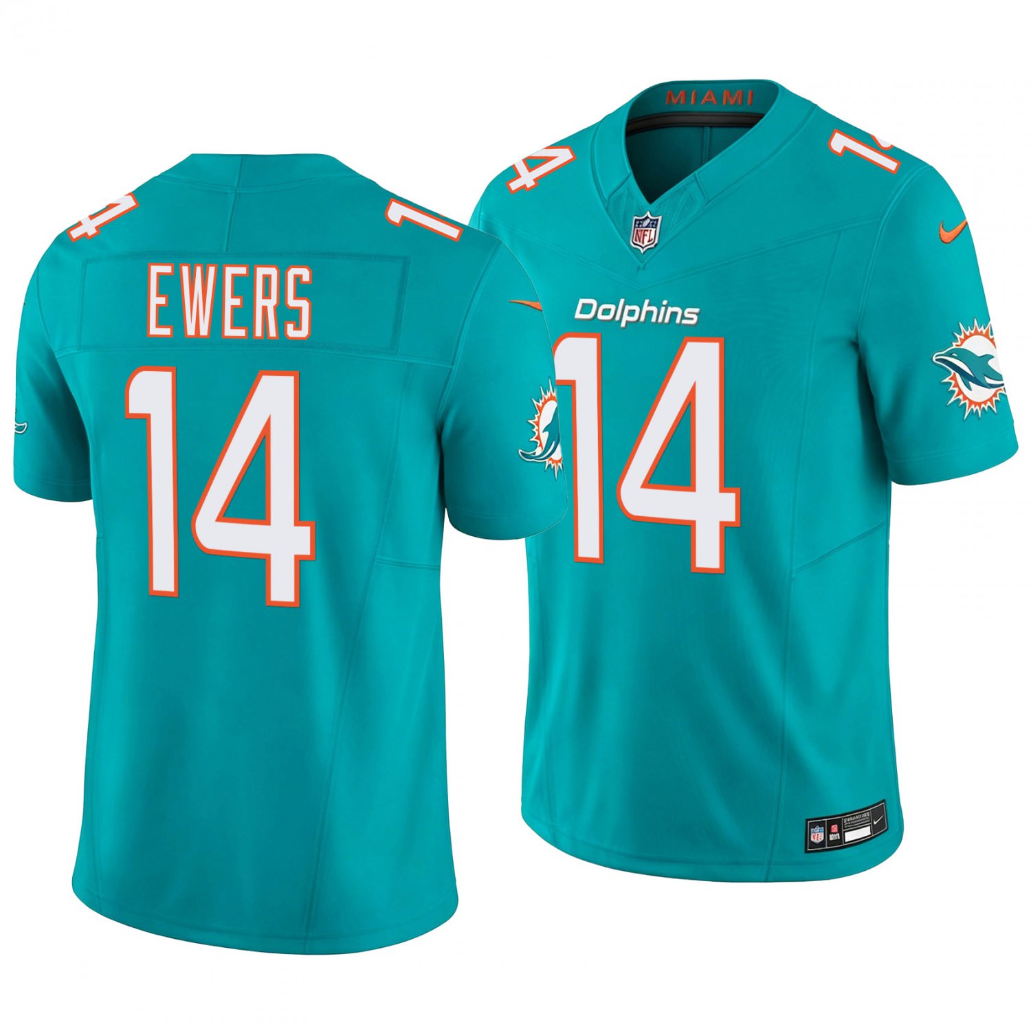 Miami Dolphins #14 Quinn Ewers Aqua Men's&Youth Jersey