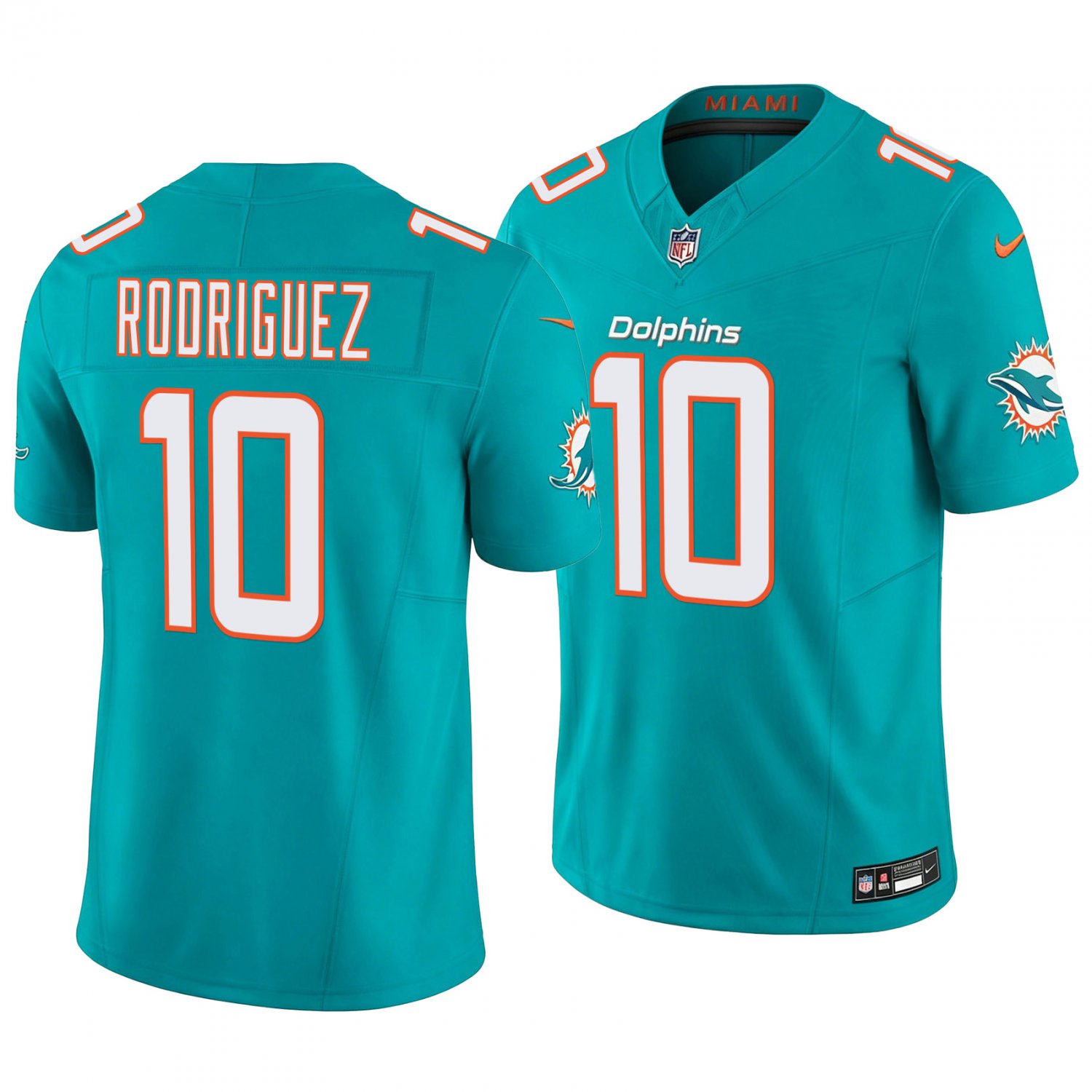 Miami Dolphins #10 Jacob Rodriguez Aqua Men's&Youth Jersey