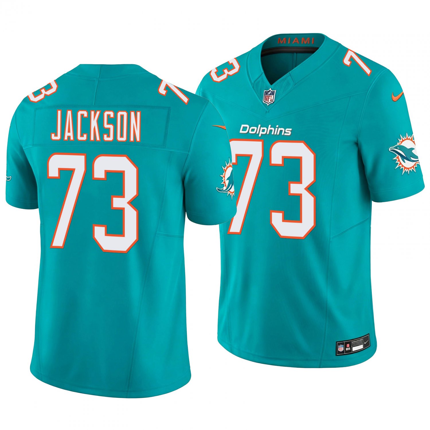 Miami Dolphins #73 Austin Jackson Aqua Men's&Youth Jersey