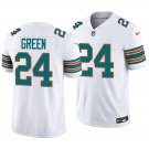 Miami Dolphins #24 A.J. Green White Throwback Men's&Youth Jersey