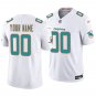 Miami Dolphins #00 Custom Name And Number White Men's&Youth Jersey