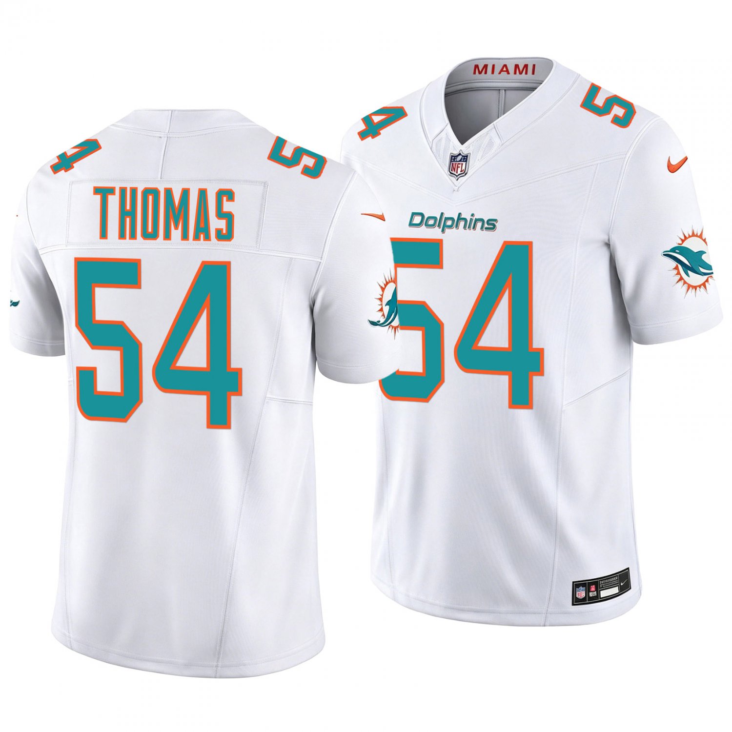 Miami Dolphins #54 Zach Thomas White Men's&Youth Jersey