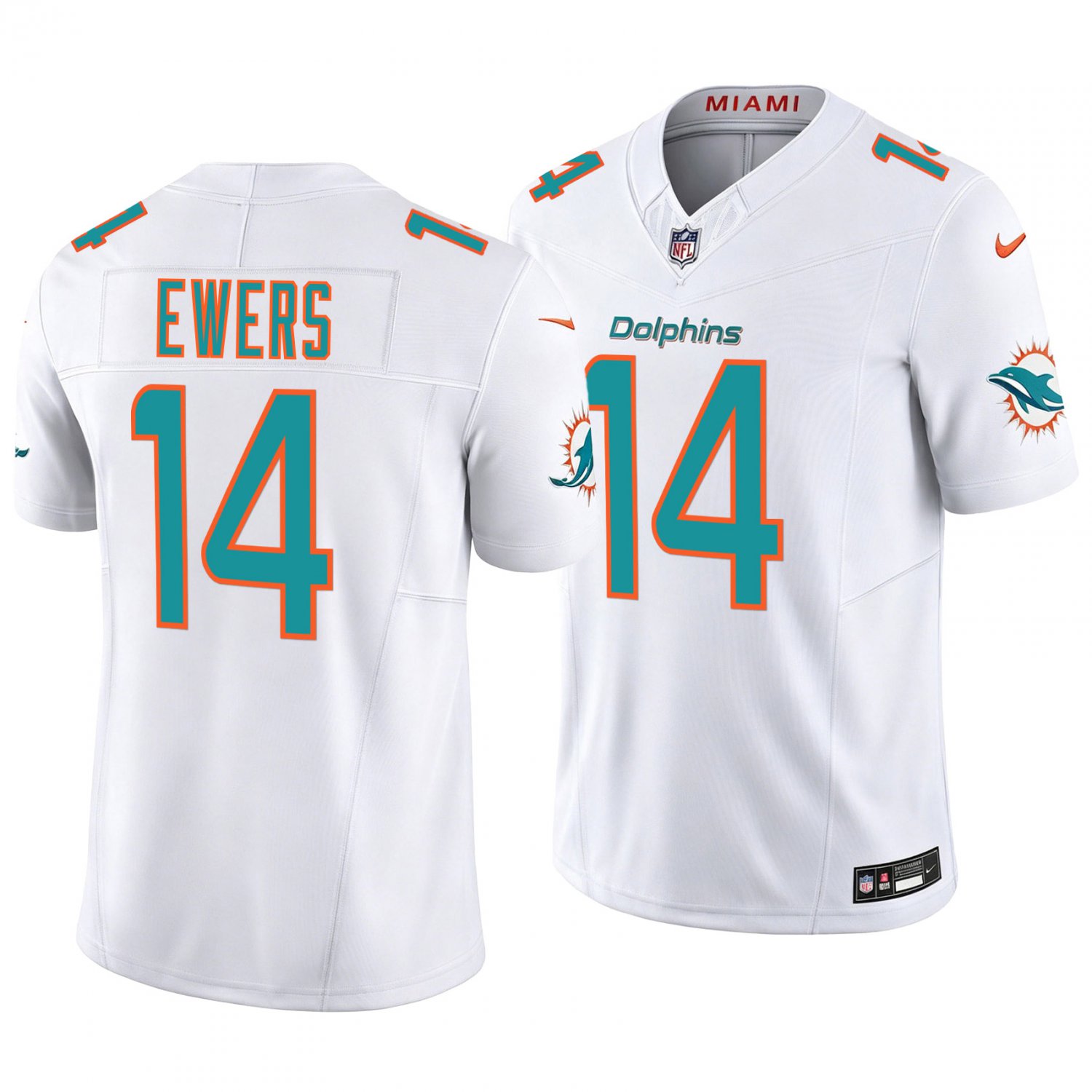 Miami Dolphins #14 Quinn Ewers White Men's&Youth Jersey