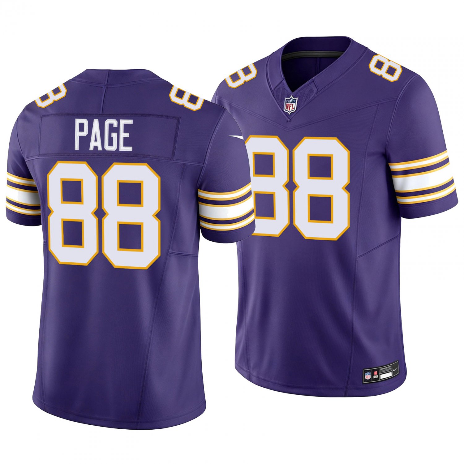 Minnesota Vikings #88 Alan Page Purple Classic Men's&Youth Jersey