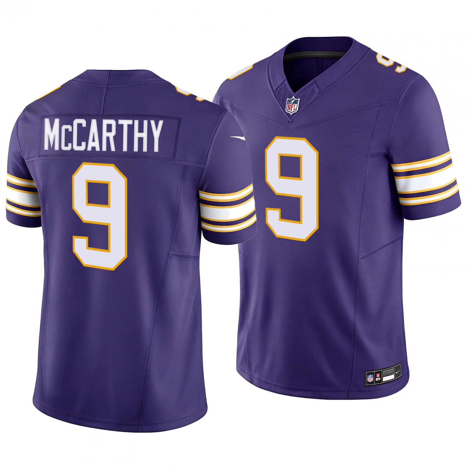 Minnesota Vikings #9 J.J. McCarthy Purple Classic Men's&Youth Jersey