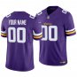 Minnesota Vikings #00 Custom Name And Number Purple Men's&Youth Jersey
