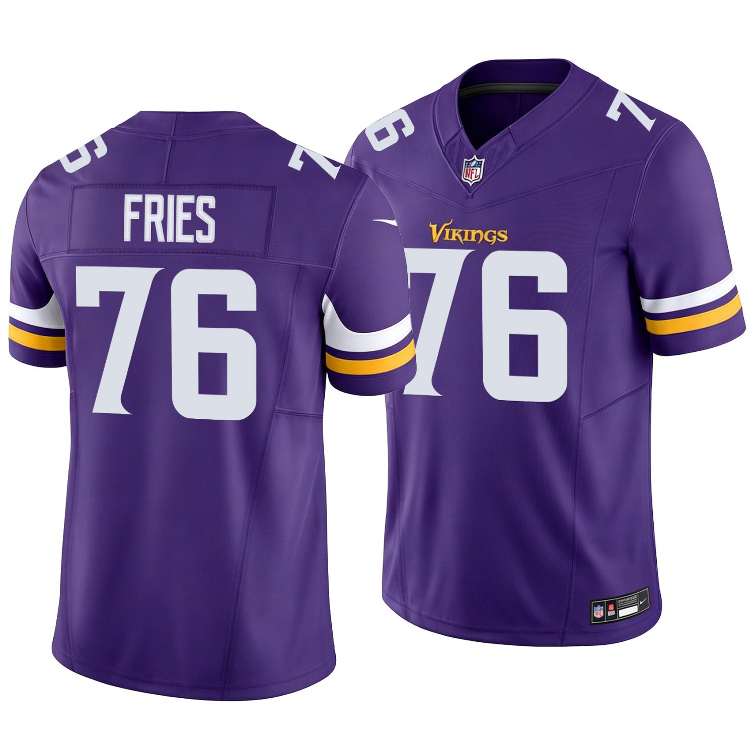 Minnesota Vikings #76 Will Fries Purple Men's&Youth Jersey