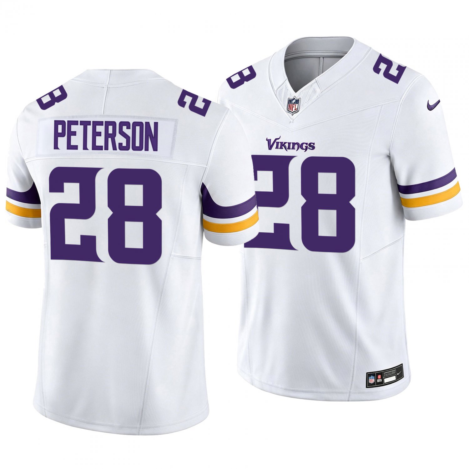 Minnesota Vikings #28 Adrian Peterson White Men's&Youth Jersey