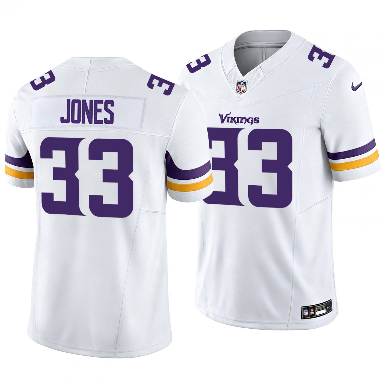 Minnesota Vikings #33 Aaron Jones White Men's&Youth Jersey