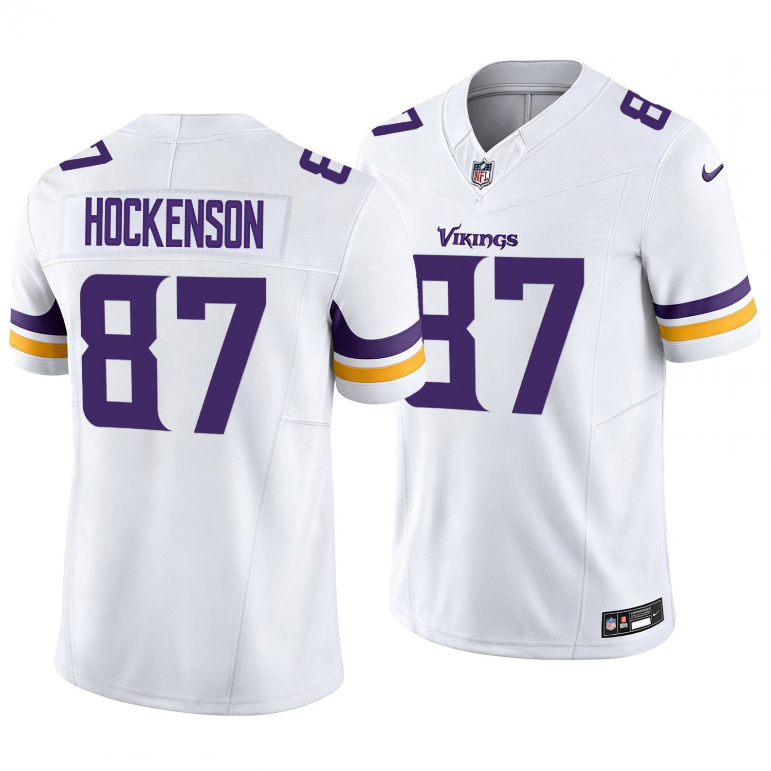 Minnesota Vikings #87 T.J. Hockenson White Men's&Youth Jersey