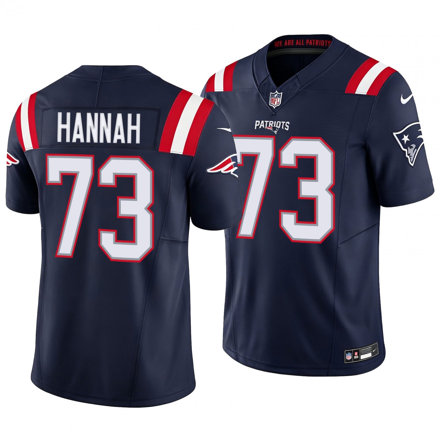 New England Patriots #73 John Hannah Navy Men's&Youth Jersey