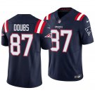 New England Patriots #87 Romeo Doubs Navy Men's&Youth Jersey