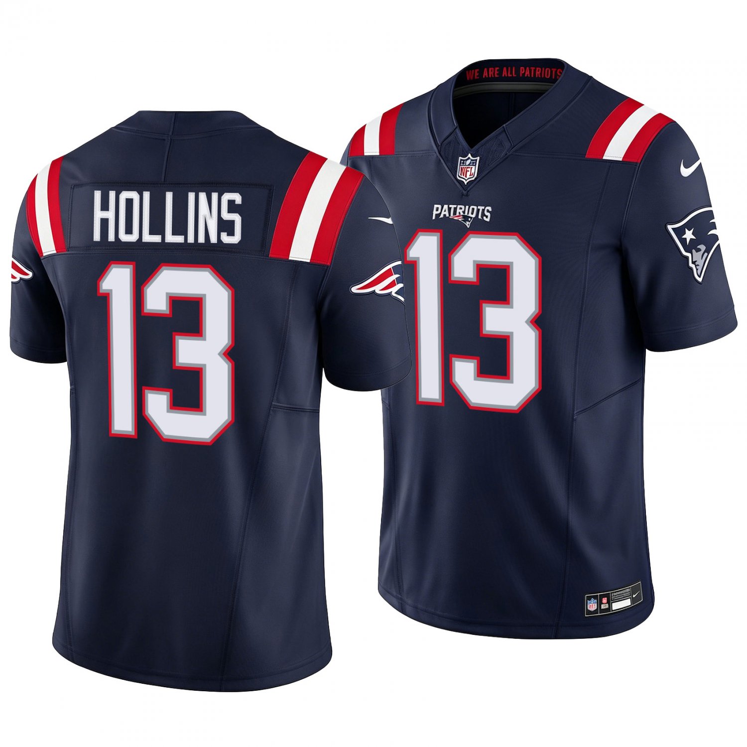 New England Patriots #13 Mack Hollins Navy Men's&Youth Jersey