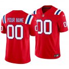 New England Patriots #00 Custom Name And Number Red Men's&Youth Jersey