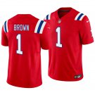 New England Patriots #1 A.J. Brown Red Men's&Youth Jersey