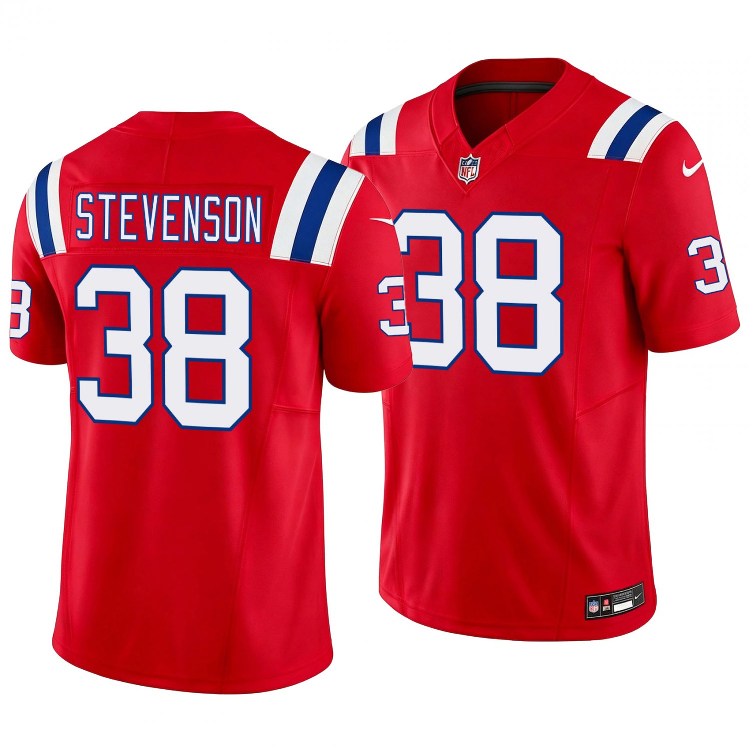 New England Patriots #38 Rhamondre Stevenson Red Men's&Youth Jersey