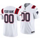 New England Patriots #00 Custom Name And Number White Men's&Youth Jersey
