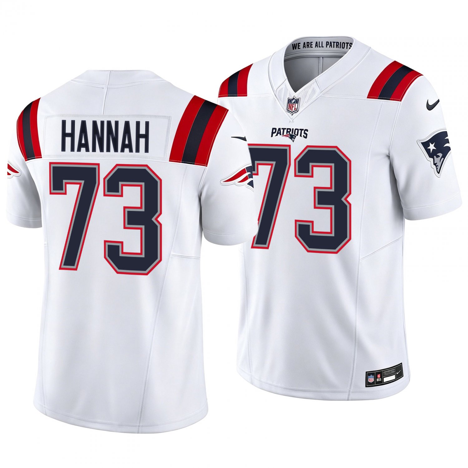New England Patriots #73 John Hannah White Men's&Youth Jersey