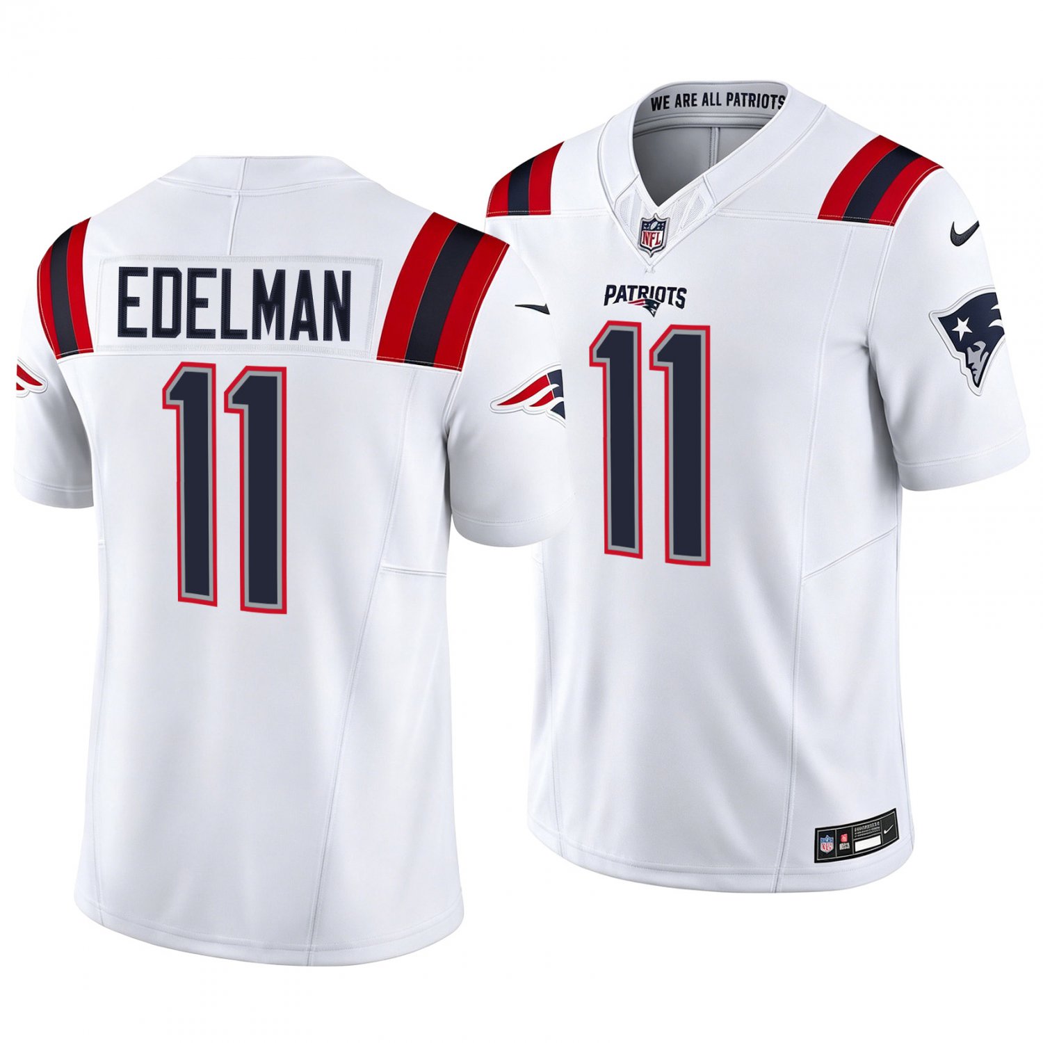 New England Patriots #11 Julian Edelman White Men's&Youth Jersey