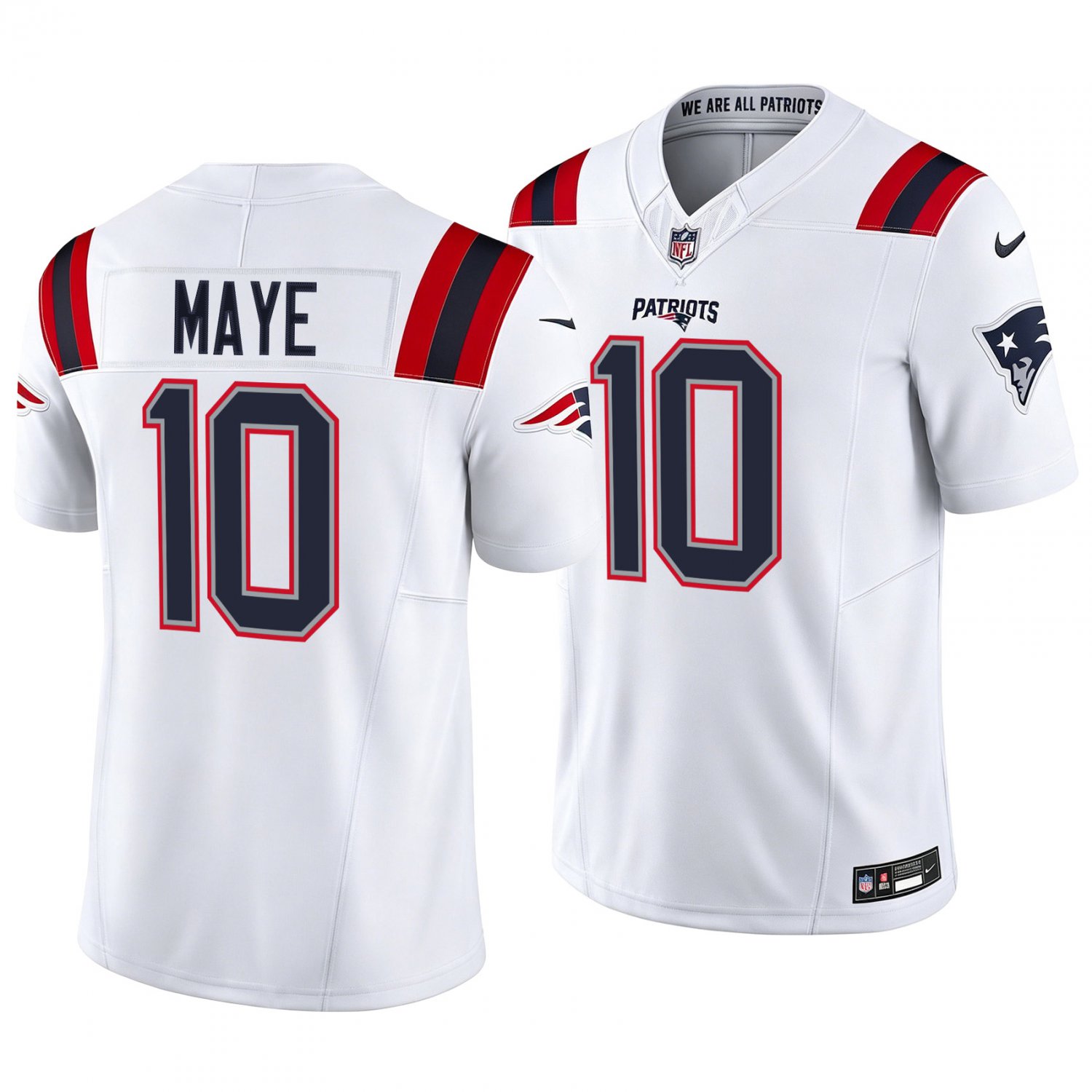 New England Patriots #10 Drake Maye White Men's&Youth Jersey