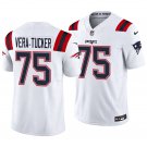 New England Patriots #75 Alijah Vera-Tucker White Men's&Youth Jersey