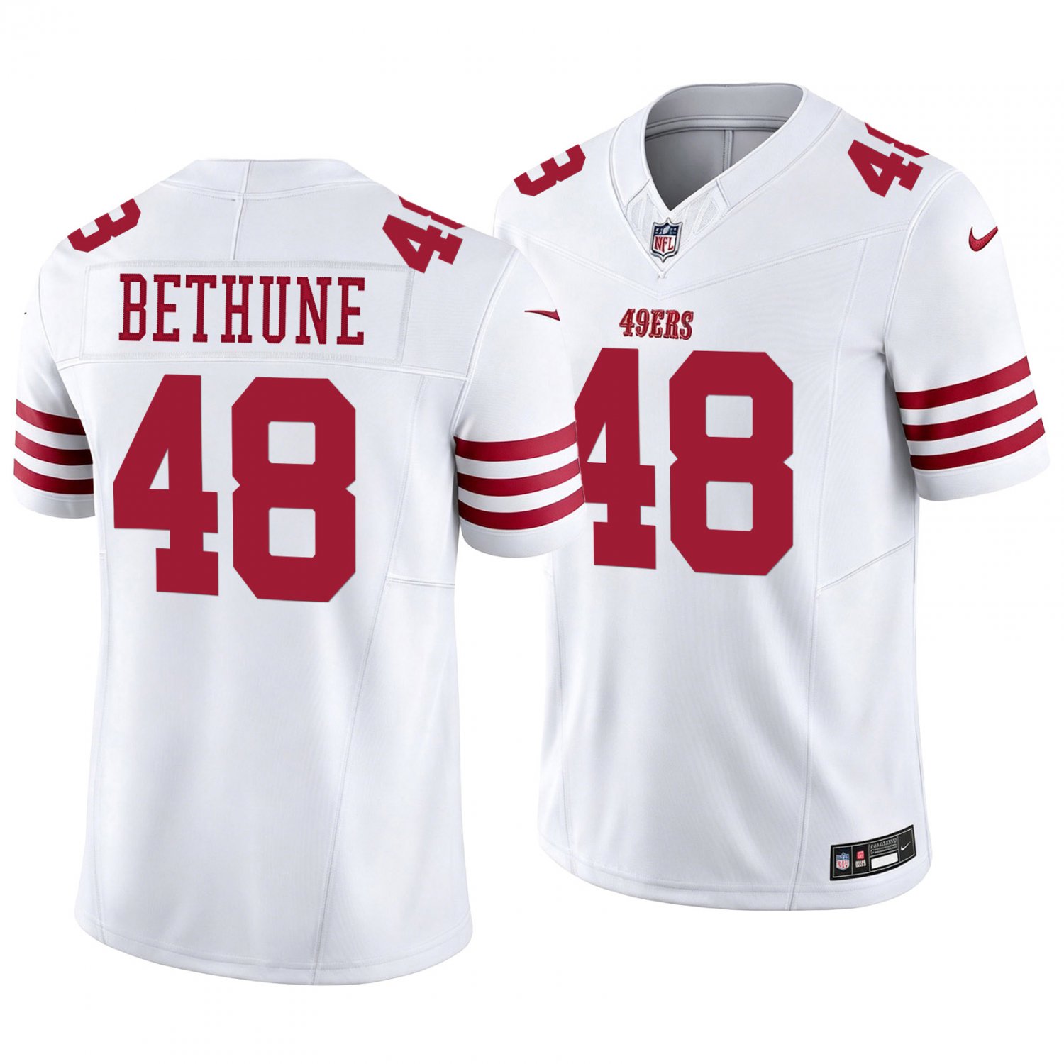 San Francisco 49ers #48 Tatum Bethune White Men's&Youth Jersey