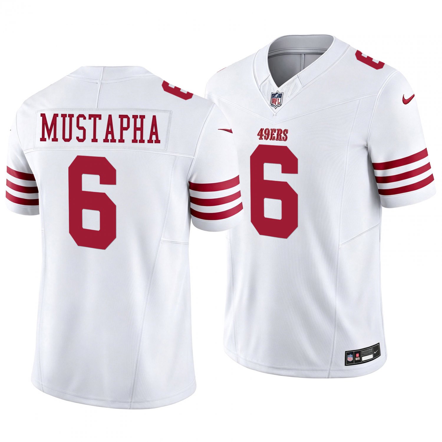 San Francisco 49ers #6 Malik Mustapha White Men's&Youth Jersey