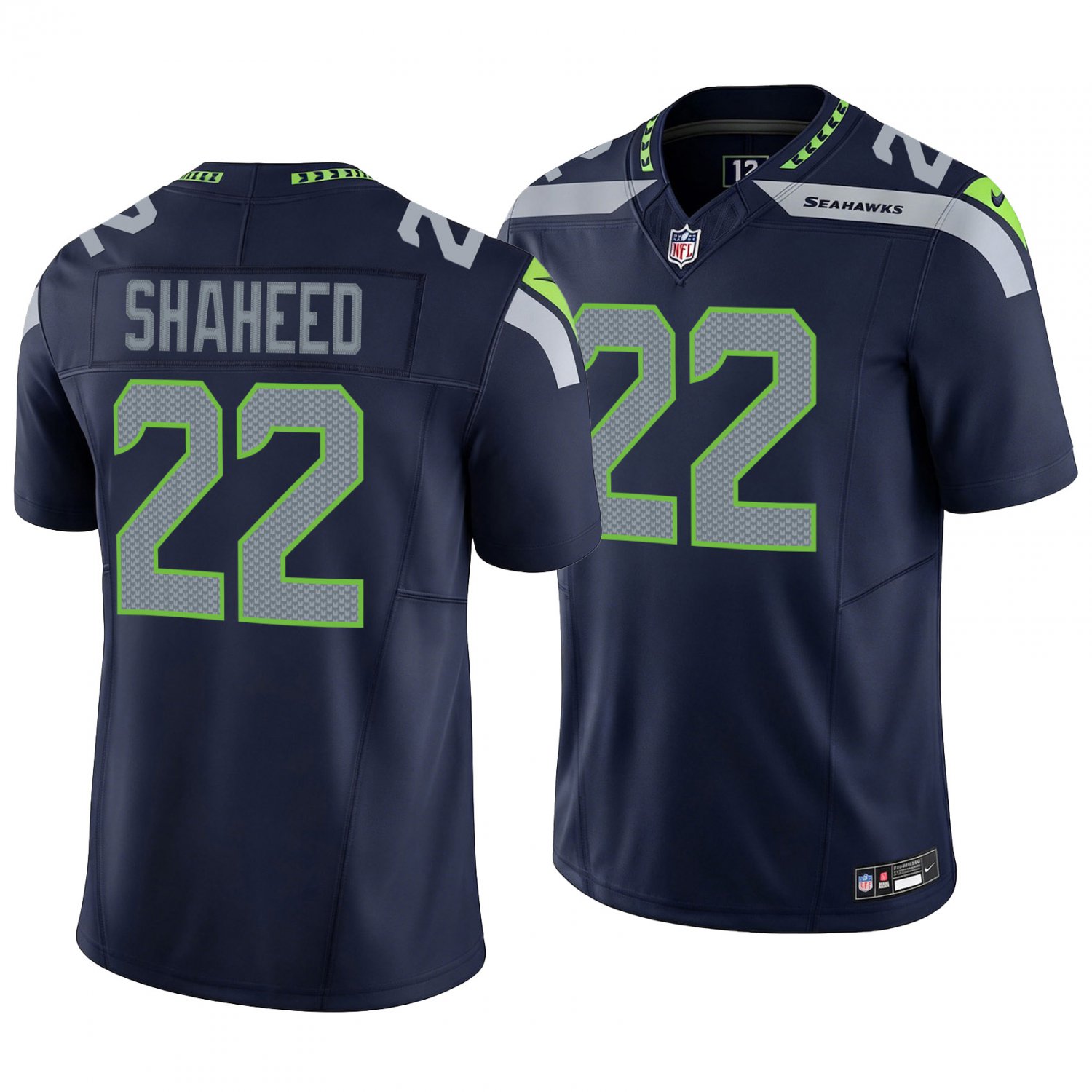 Seattle Seahawks #22 Rashid Shaheed Navy Men's&Youth Jersey