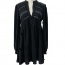 Pinch By Anthropologie Smocked Tiered Dress. Black. Size Small.