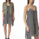 Madewell Silk Trapeze Cami Floral Dress. Size Medium. Black.