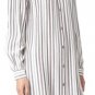 Wayf Off The Shoulder Button Front Striped Shirt Dress. Size Small.