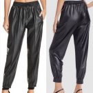 BLANKNYC Pintuck Faux Leather Pull On Jogger Pants. Black. Size 29.