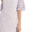 CeCe Tiered Ruffle Sleeve Whispering Blossoms Dress. Pink Floral. Size 0.