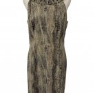 Muse For Boston Proper Sleeveless Snake Print Dress. Size 10. Brown.