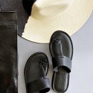 L*Space Miramar Leather Sandals In Black Snake. Size 36.