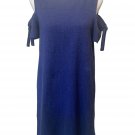 Anthropologie Fluer Bleue Cold Shoulder Shift Dress. Size Small. Blue.