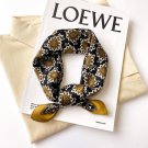 100% Silk Square Scarf Women Vintage Neckerchief Wrap Red Paisley Yellow 53*53cm