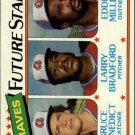 1980 Topps 675 Bruce Benedict/Larry Bradford RC/Eddie Miller