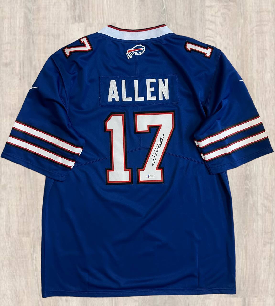 Josh Allen Blue Autographed Buffalo Bills Jersey BAS COA