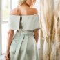 Women's Always Celebrating Sage Green Satin Off-the-Shoulder Mini Dress