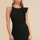 women's Dinah Black One-Shoulder Dress