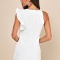women's Dinah White One-Shoulder Dress