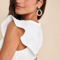 women's Dinah White One-Shoulder Dress