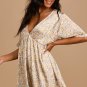 Women's Express Yourself White Floral Print Satin Babydoll Dress