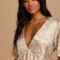 Women's Express Yourself White Floral Print Satin Babydoll Dress