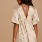 Women's Express Yourself White Floral Print Satin Babydoll Dress