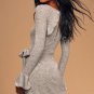 Women's Favorite Tune Heather Grey Faux Wrap Sweater Dress