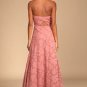 Women's Garden of Romance Rusty Rose Burnout Maxi Dress