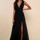 Women's Heavenly Hues Black Maxi Dress